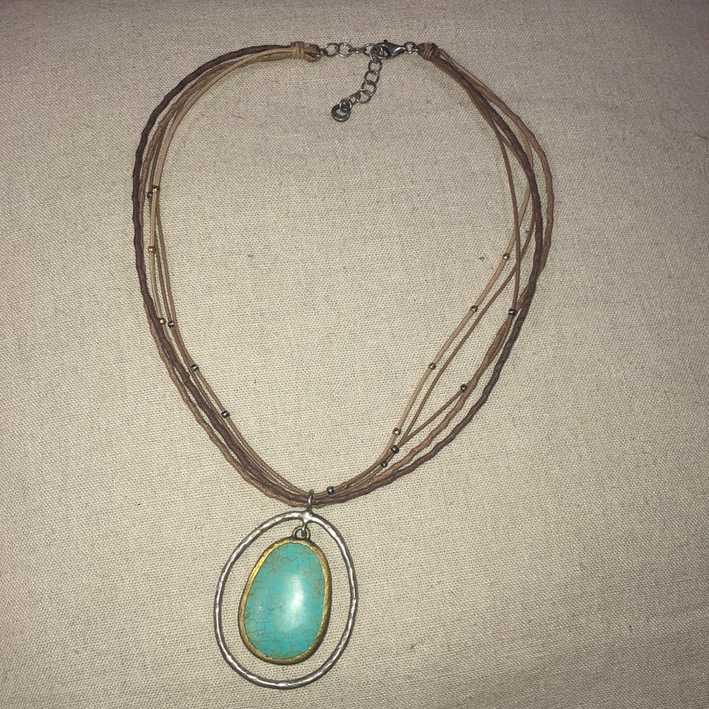 Silpada Blue Howlite Sterling Silver Double Halo